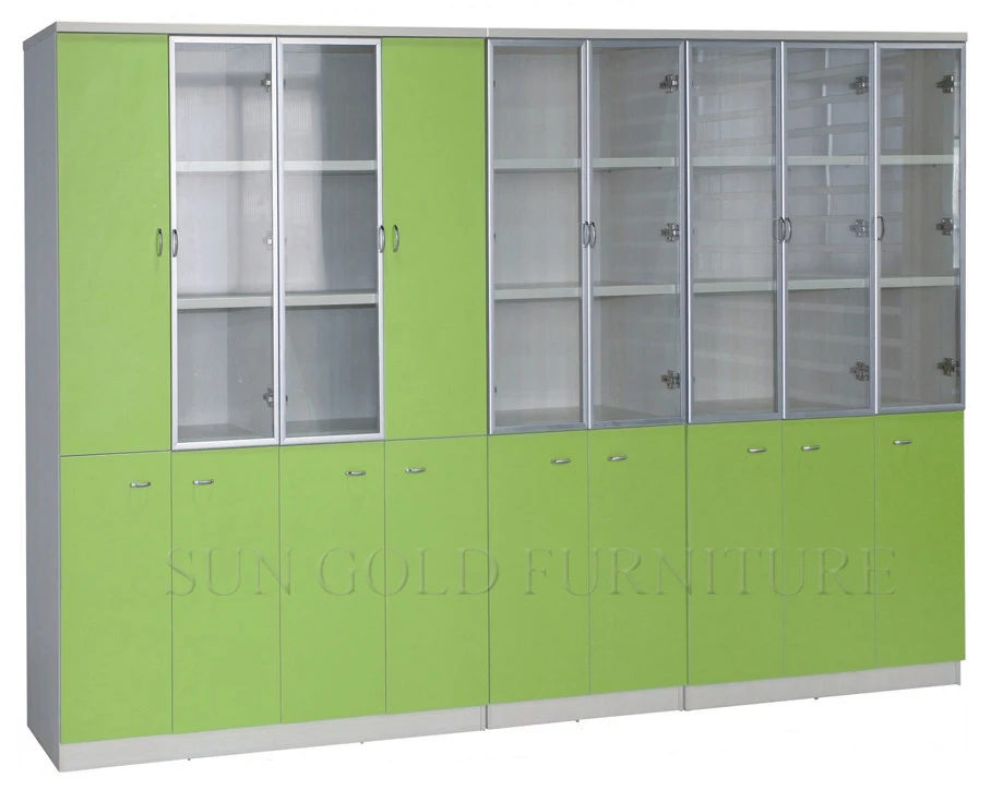 Wooden library bookshelf bookcase, office filing cabinet furniture (SZ-FCB318)