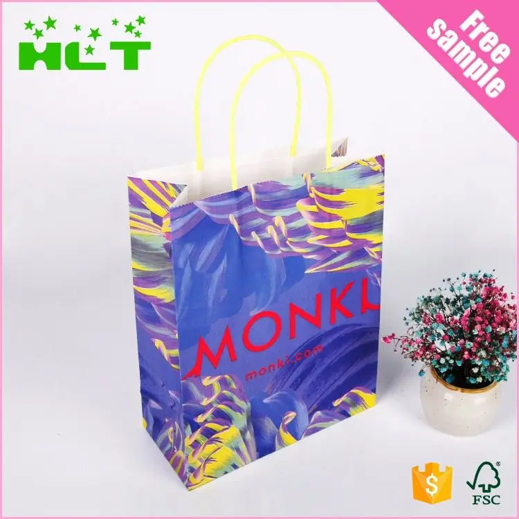 
Wedding wine paper bag book cover with handles 