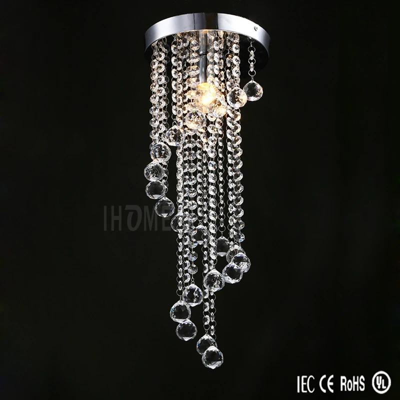 Beautiful Square Modern Small Led Crystal Chandeliers For Corridors Aisles Living Room Bedroom