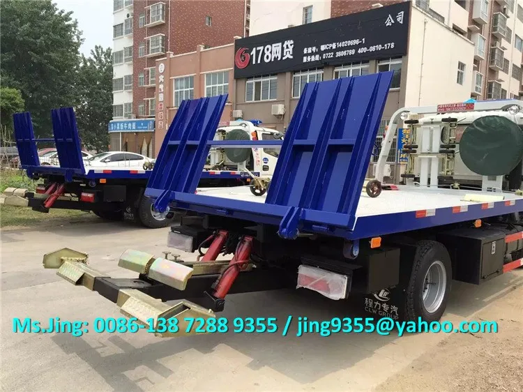 2019 New DFAC light wrecker tow truck, 3 ton flatbed towing truck sale in Philippines