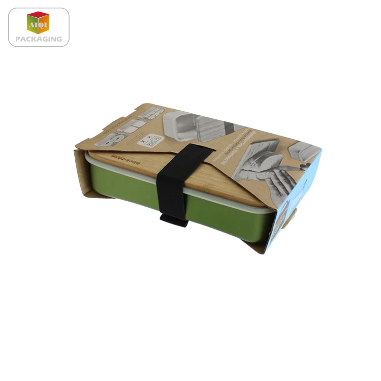 
Aluminum sandwich lunch box with bamboo lid food box 
