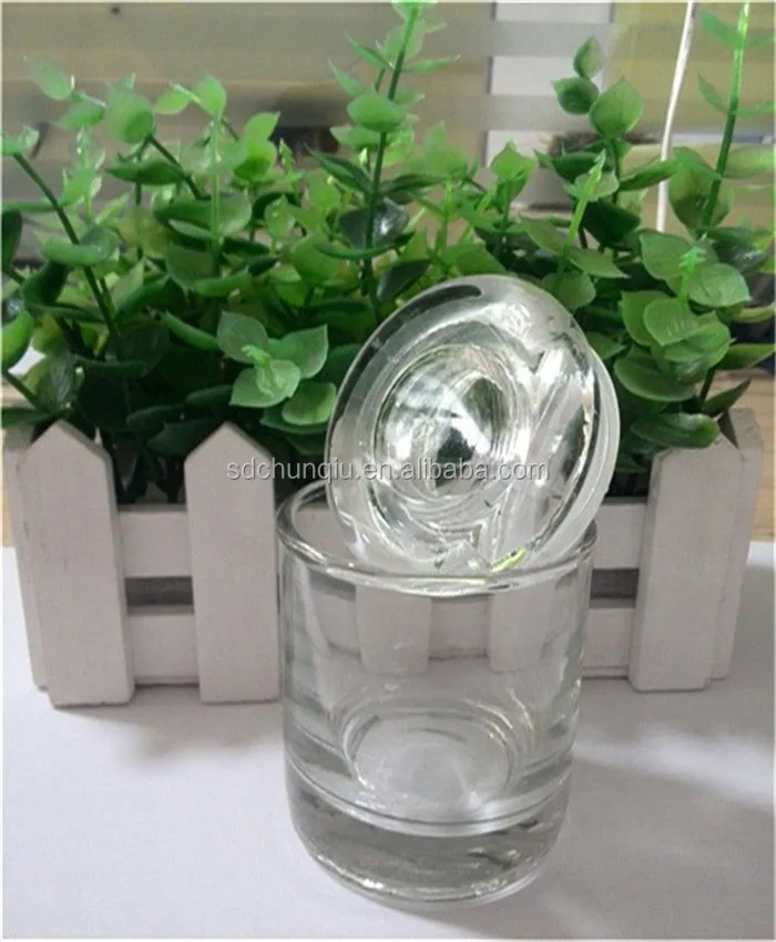 Hot Sales Flat Glass Lid Cylinder Shape 3oz 90ml Glass Candle Jar with Silicon Ring for Candle Making, Empty clear Glass Jar