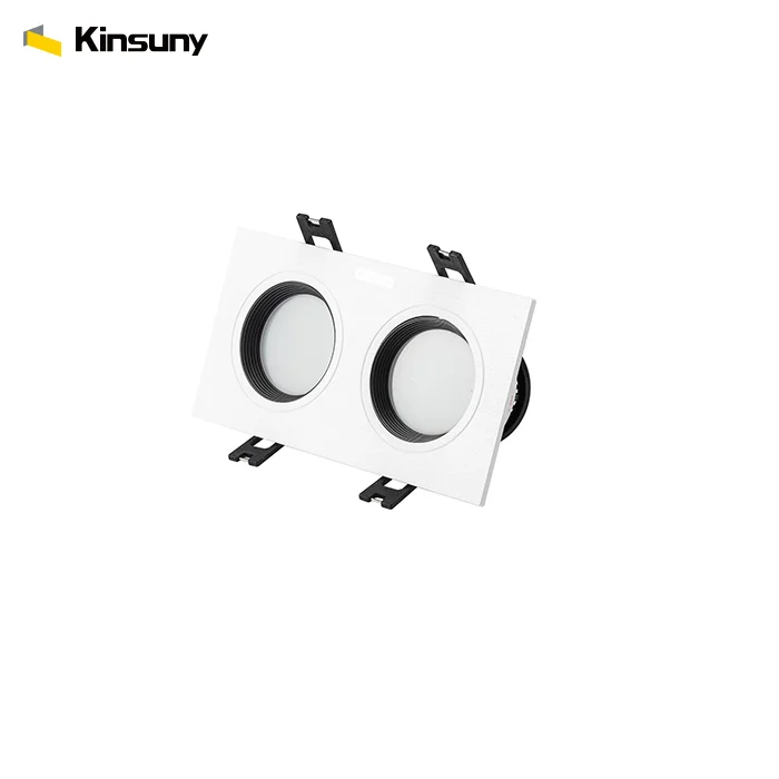 
Indoor dimmable recessed cob led square down light grille downlight 