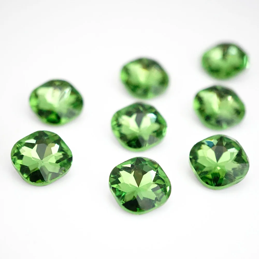 
LOCACRYSTAL Brand Fancy Glass Stone Bag Shoes Decoration Fat Square Crystal Glass Stone 