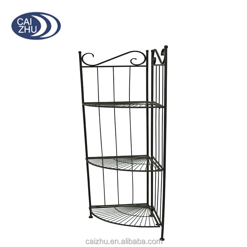 
3-Tier Metal Wire Corner Storage Shelf Rack Organizer 