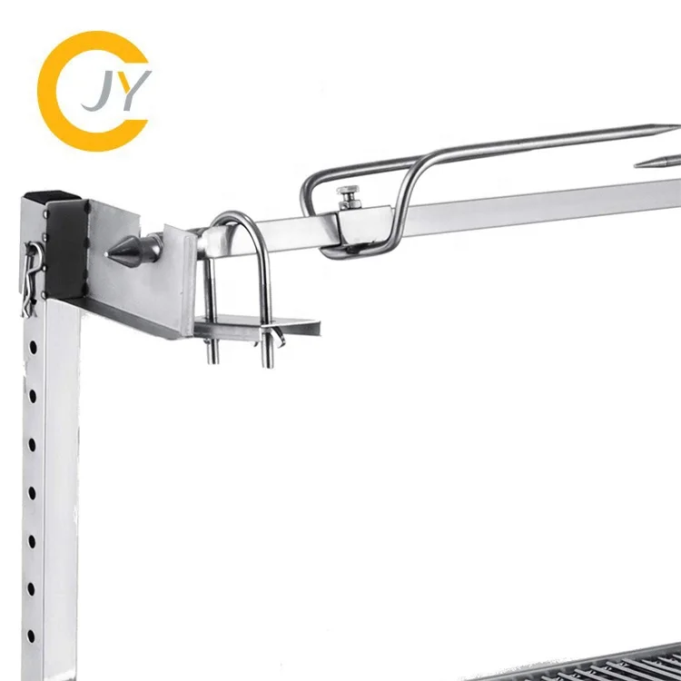 Electric Automatic BBQ Grill Roast Branch Metal Spit Roaster Rod Charcoal Pig Chicken