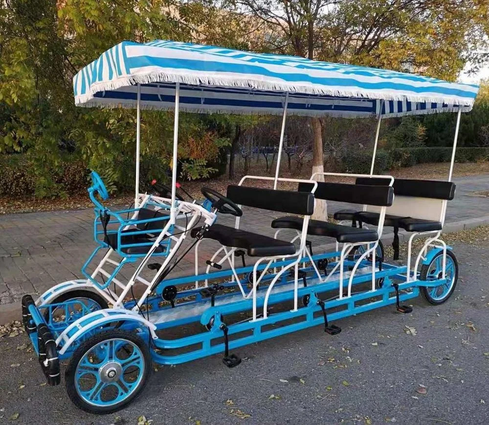 
Factory outlet family set child seat sightseeing four wheels canopy tour Surrey bike 