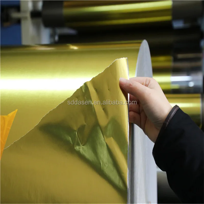 
gold colored aluminum foil paper for cigarette packaging soft inner layer 