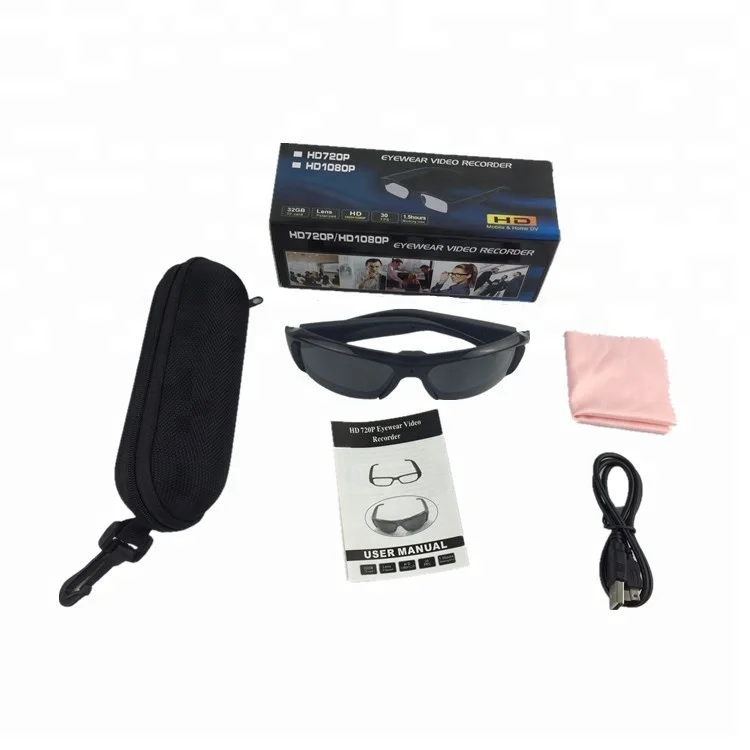 Mini hidden glasses camera 1080P HD sunglasses oem live streaming glasses