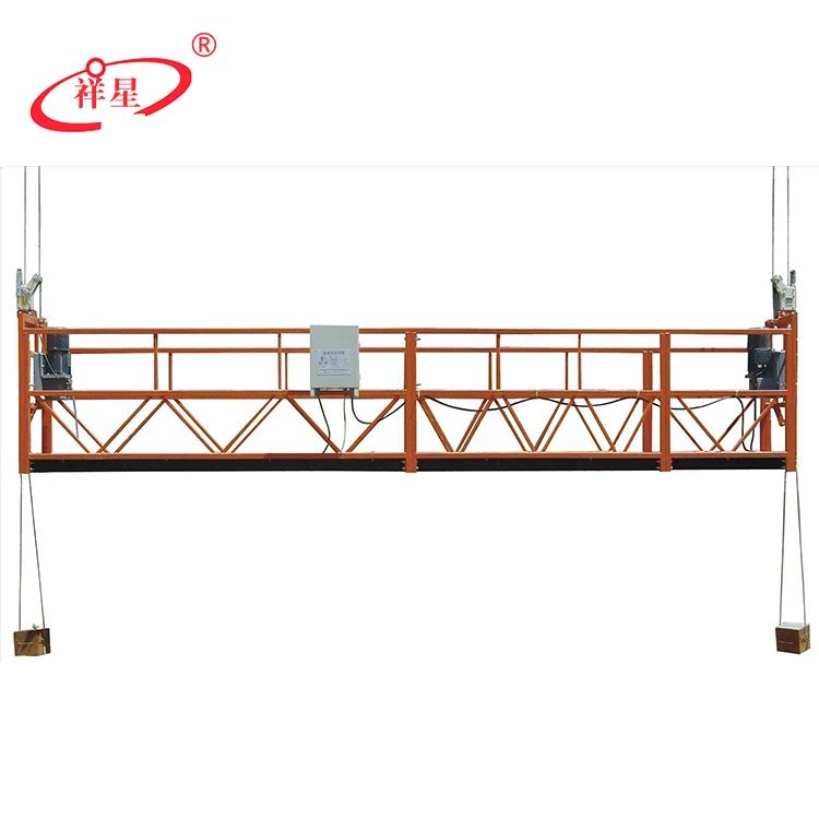  High rise electric hoist lifting rope suspended platform andamio