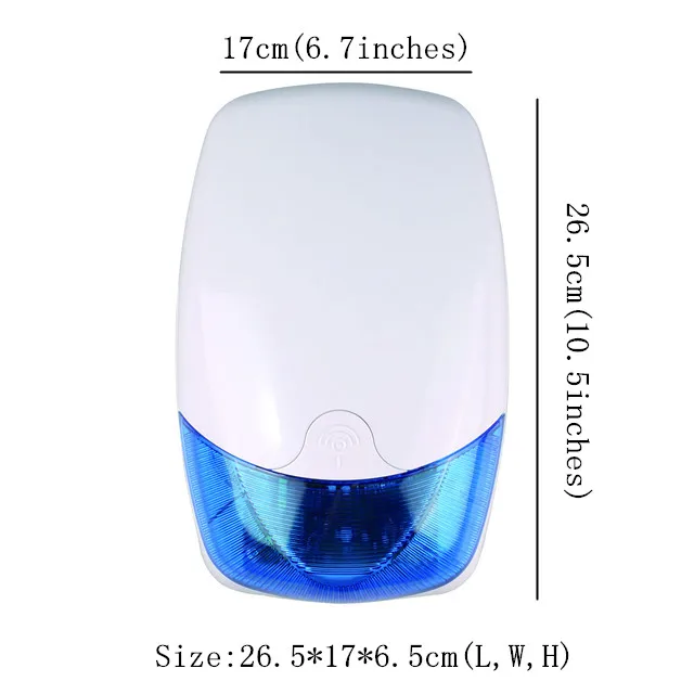 0utdoor flash strobe light Outdoor siren alarms with battery backup 12V strobe siren with light