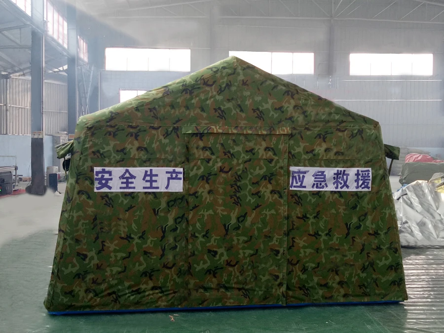 Good quality professional supplier waterproof camouflage color inflatable camping medical military tent for sale