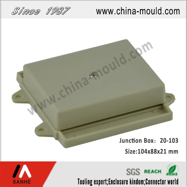 ABS plastic electronic junction box with terminal block