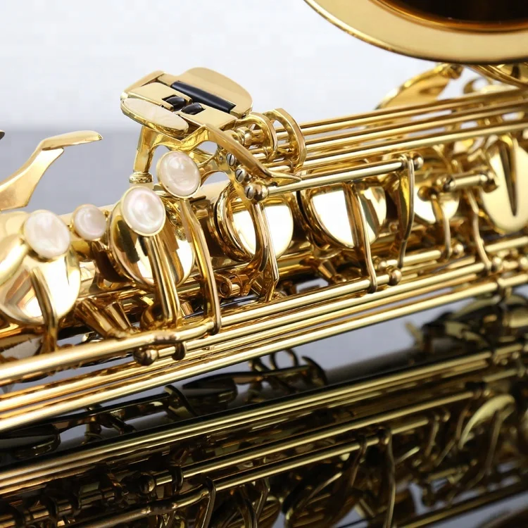 Музыкальный инструмент Roffee тенор саксофон желтый латунный Bb золотой лаковый корпус