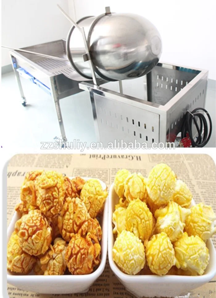 
Kettle sweet carame popcorn machine popcorn making machine spherical popcorn machine <span style=