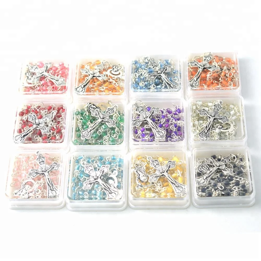 Religious Gift Mini small Children Rosary beads Catholic rosary  with box