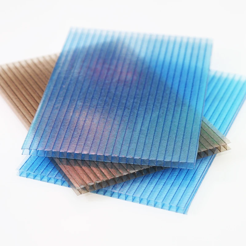 PC Crystal Hollow polycarbonate sheet with orange color decorative plastic board