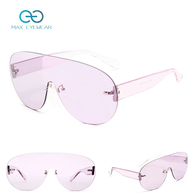
acetate rimless oversized sunglasses women luxury one piece shades uv 400 sunglasses frameless unisex sunglasses 