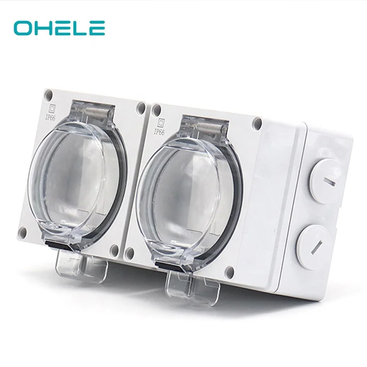 Factory direct sale IP66 waterproof wall socket and switch with UV material
