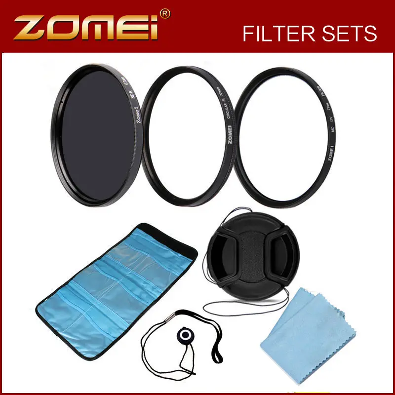 Zomei уф сборе nd8 фильтр набор + cloth+lens cap+bag+anti- потерял веревки