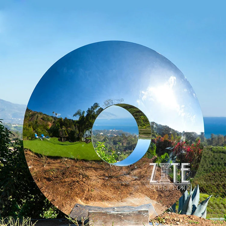 Outdoor Garden High Polished Mirror Stainless Steel Decorative Sculpture