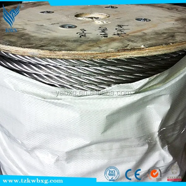 CE Certification and Construction Application cable 304 7x19 stainless steel wire rope