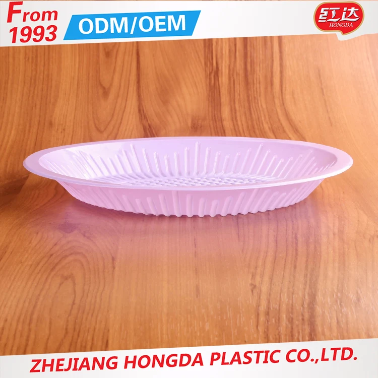 Wholesale 22CM Circular Colour Disposable Plastic Plate