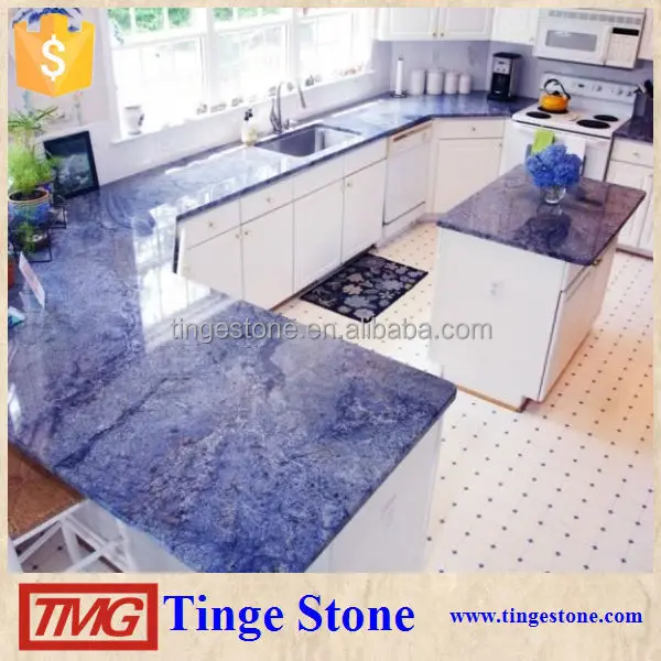 
Natural Stone Azul Bahia Granite For Luxury Countertop, table top 