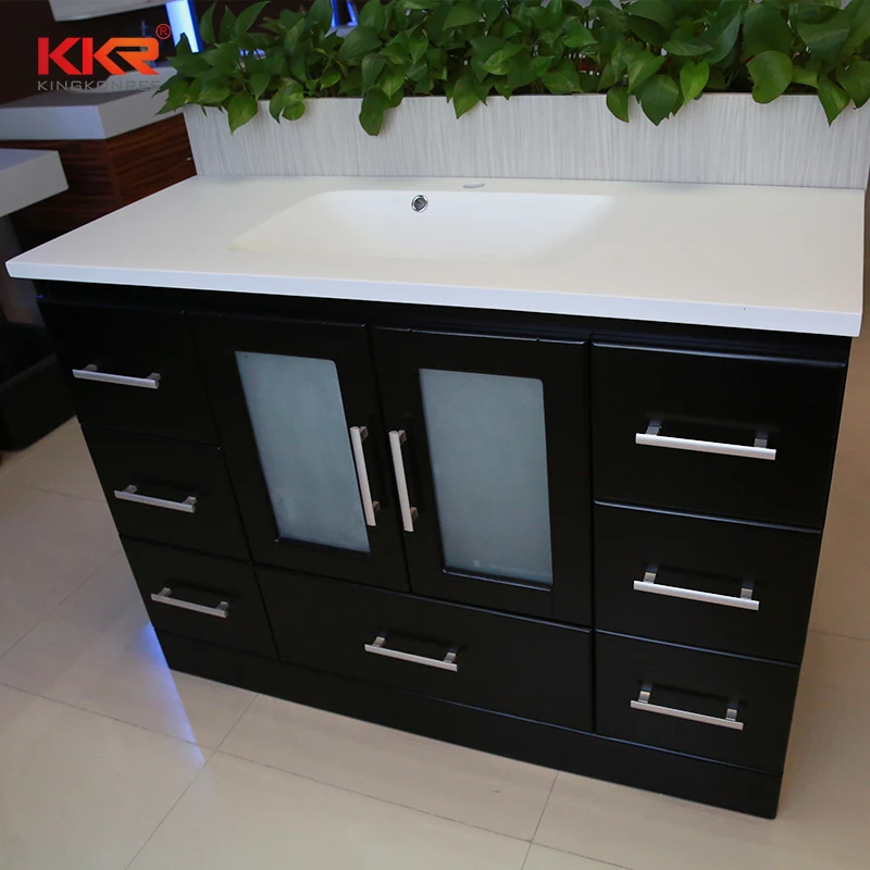 Modern solid surface vanity basin bathroom vanity