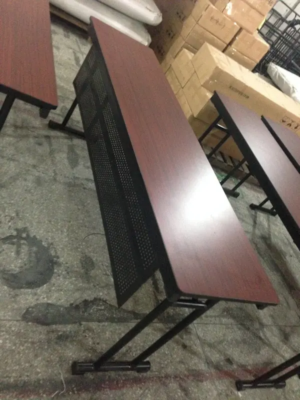 High top hotel meeting table melamine rectangle design folding banquet tables