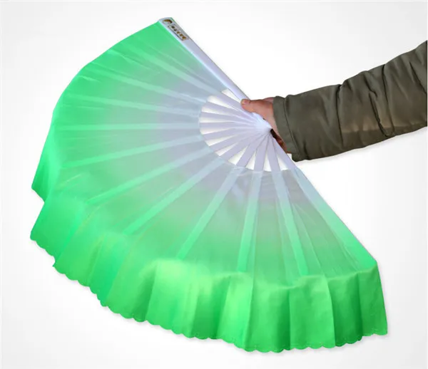 gradient color folk art Chinese silk dance dancing fan KungFu fan