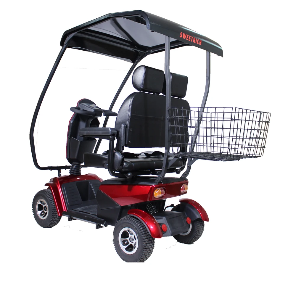 SW1400D vigorous 4 wheel 2 seat hanicapped mobility scooter with canopy