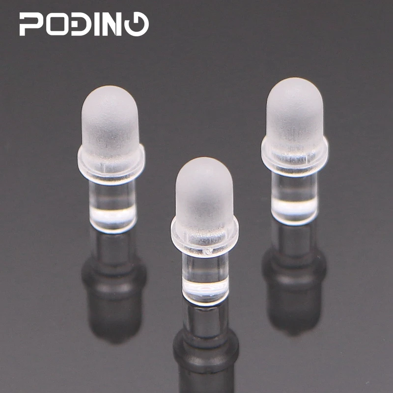 Poding Brand 4*12.3mm PCB LED Light Pipe PLP5-125 RoSH Plastic 4mm Round Head Light Pipe