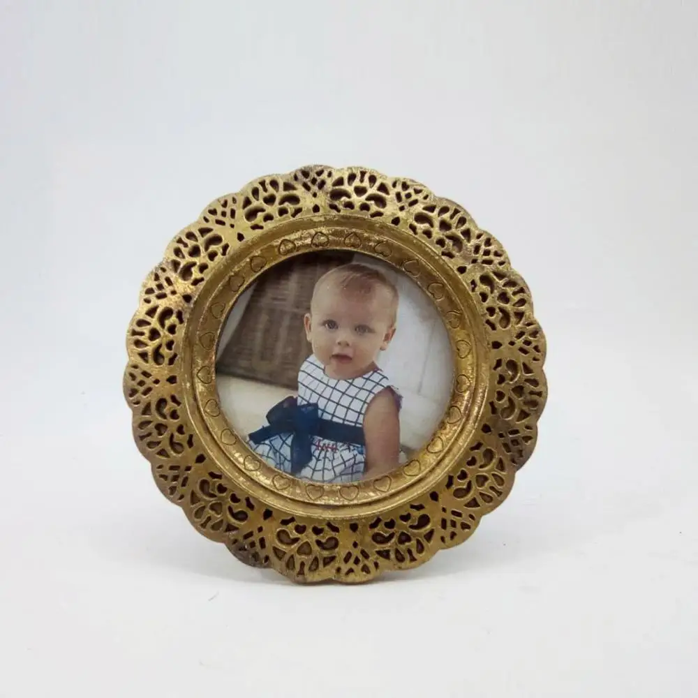 Gold sliver picture frame small baroque rectangle photo frame 2.5*3.5