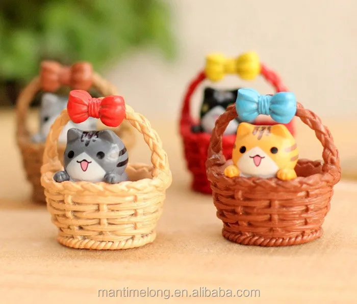 basket cheese cat kitten furnishing garden decoration decoration garden chinese garden decoration
