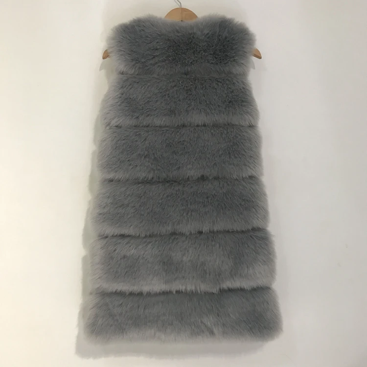 Women vest middle long certified china popular brand fur coat