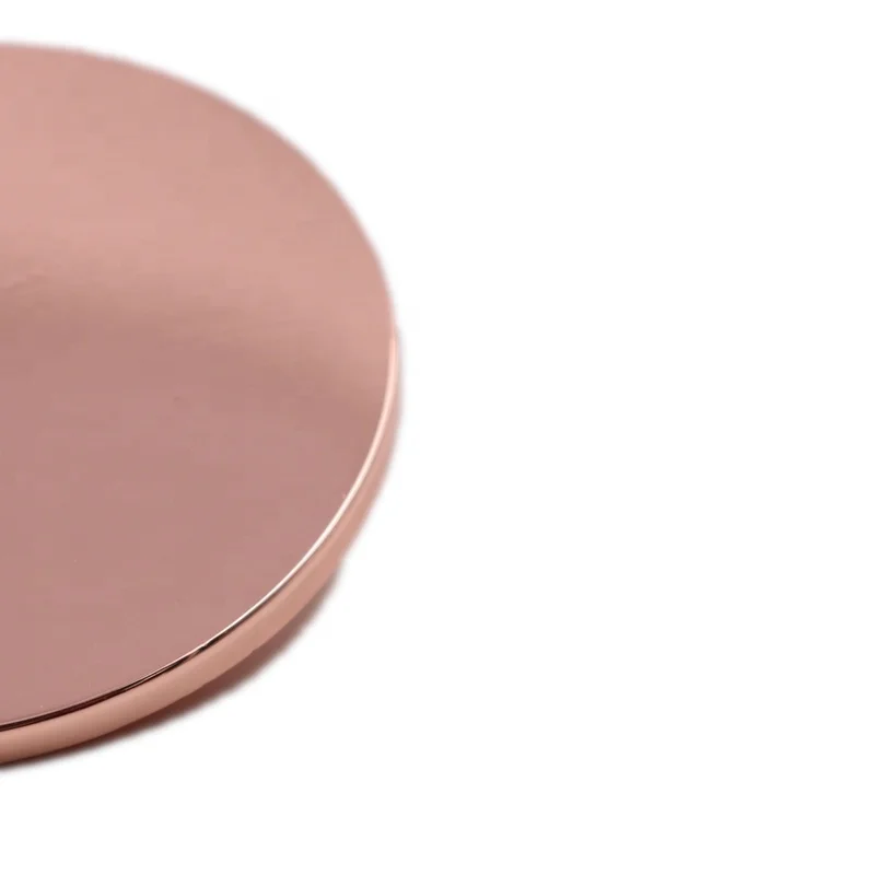 
High end custom logo aromatherapy lids luxury rose gold candle glass metal lid 