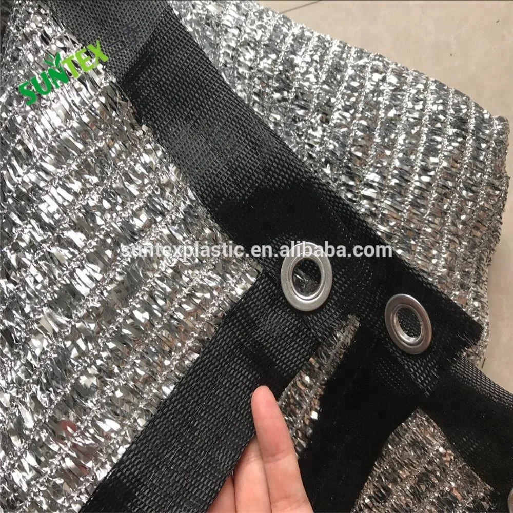 Светоотражающая алюминиевая затеняющая сетка, серебристая затеняющая сетка из ткани, тепловая алюминиевая затеняющая ткань