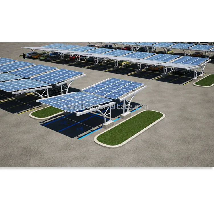 High Snow Wind Load Aluminum Mounted Solar PV Panel Carports