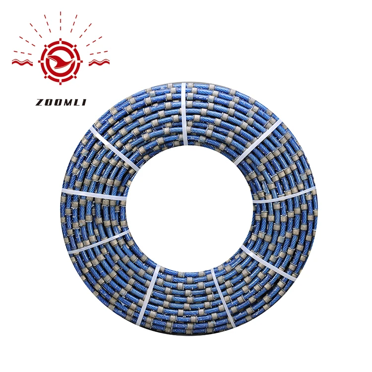 China 8.4Mm Diamond Rubber Wire Saw Cutting Soft Marble Slabs
