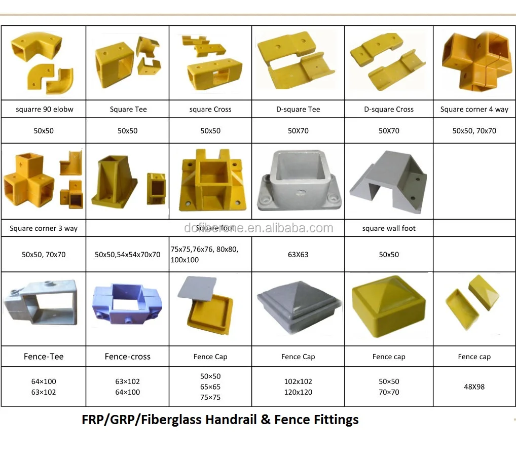 USA standard grp fiberglass frp stair pillar stair handrail
