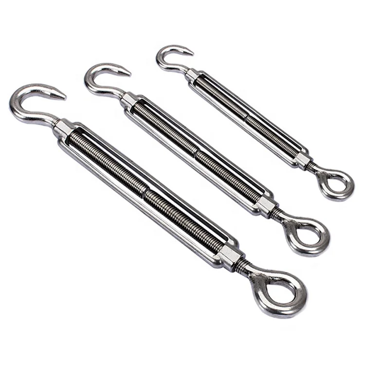 M14 Open Body Turnbuckles Eye And Hook Stainless Steel European Turnbuckles