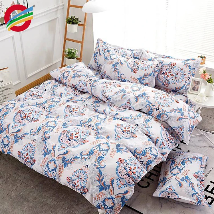 wholesale luxury queen and king size muslin mulberry silk 100% Cotton Comfortable Bedding Set Bed Sheets