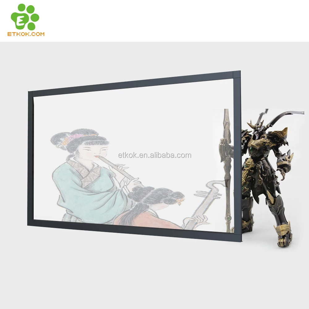 55 inch transparent lcd flexible advertising display with multi touch screen