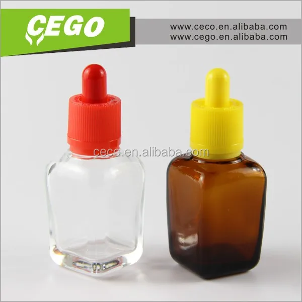 rectangular/square glass bottles Unique dropper bottle pipette,rectangular glass dropper bottle with 15ml 30ml
