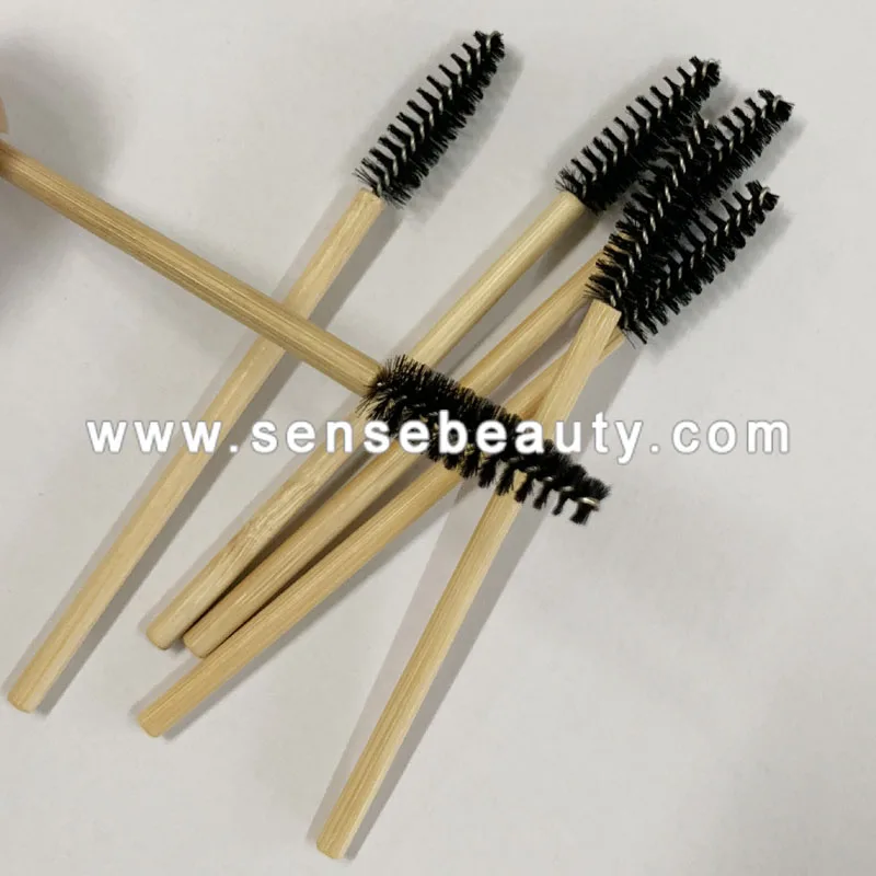 Экологичные одноразовые кисти для ресниц с бамбуковой ручкой