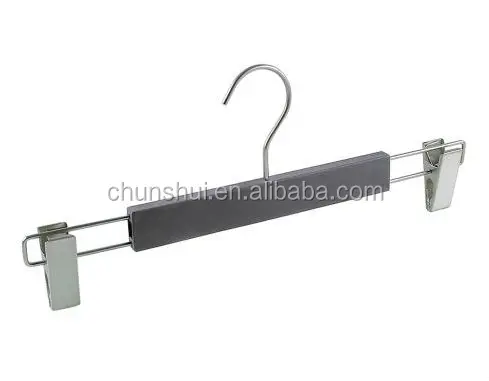 
Factory Wholesale High Quality Rubber Coatted Pants Hanger with Clamp 