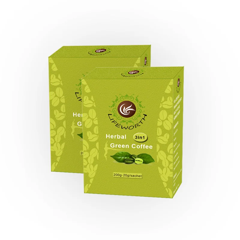 
Lifeworth herbal instant 3 in 1 malaysia flavored slim green coffee 