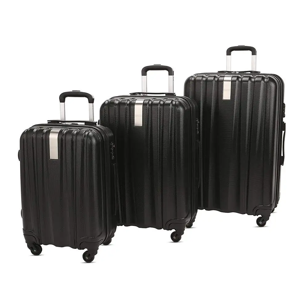 
3PCS ABS PC Trolley Luggage Set Spinner 4 Wheels Suitcase size 20 24 28inch Travel Case 