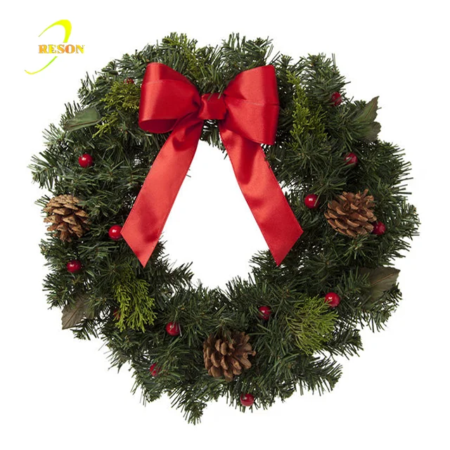 Висячие дверные украшения из пвх мишура Рождественское украшение венок